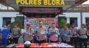 Polres Blora Bekuk Komplotan Pencuri Motor Lintas Blora di 13 TKP