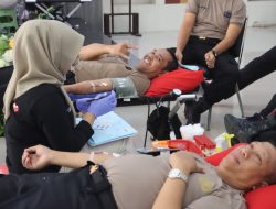 Sambut HUT Bhayangkara Ke-80, Polres Blora Gelar Donor Darah, Kumpulkan 121 Kantong