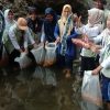 Pemberdayaan Potensi Desa TP PKK dan UIN Sunan Kudus Tebar Benih1.500 Nila di Sungai kaligelis Turut Desa Jurang